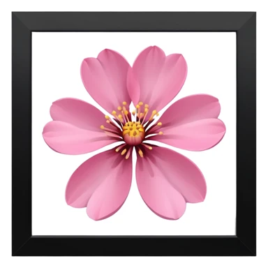 pink girly framed photo of a blossom sticker