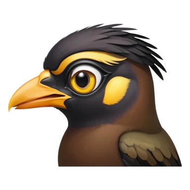 A love eye common myna bird emoji sticker