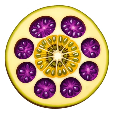 passion fruit sliced juicy sticker