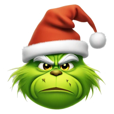 Grinch with a hat sticker