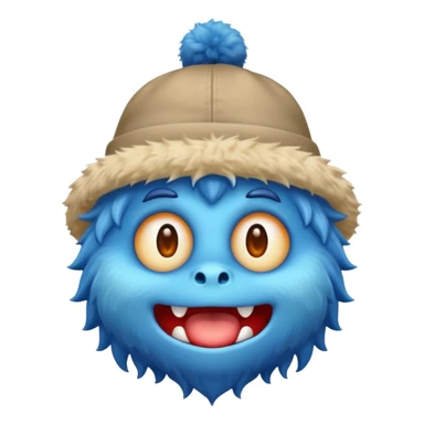 blue monster with hat sticker