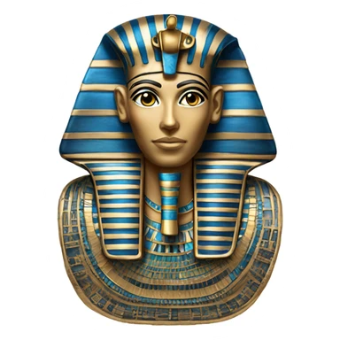 egypt sarcophagus coffie gold blue white black , full body  sticker