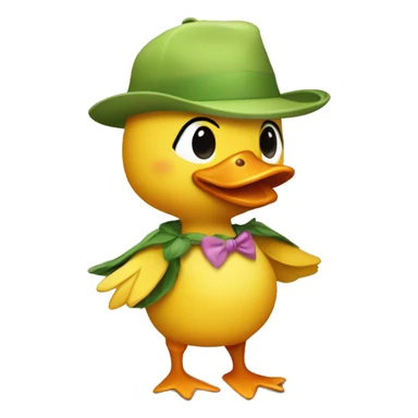 Little duck wear berry costume sticker