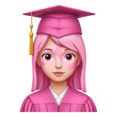 Pink graduate  sticker