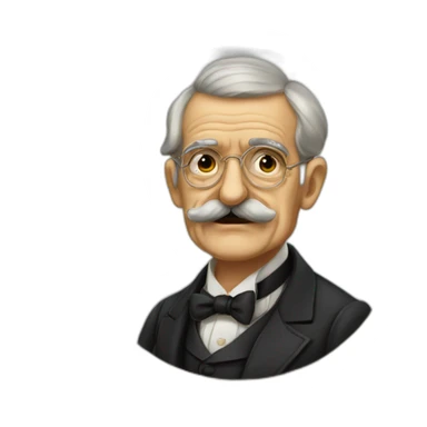 Old president of spain monocle and mustache whole body  sticker