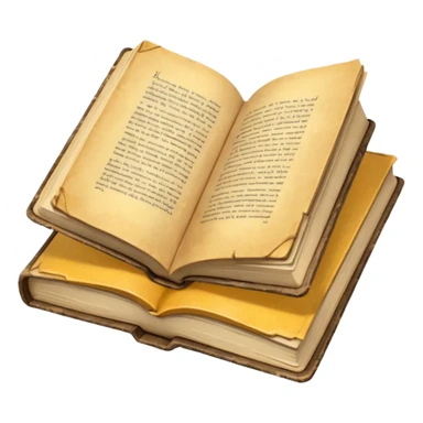 open old book low poly sticker