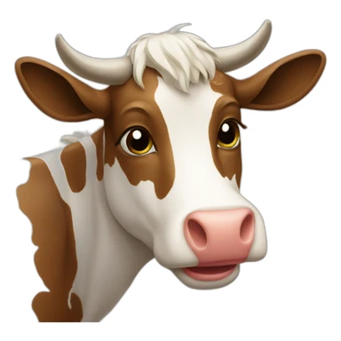 Chat sur vache sticker
