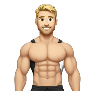 caucasian white muscled guy who always wears black, goes to the gym everyday and works in tech sticker