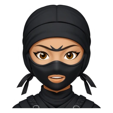 Female Ninja with mask sticker