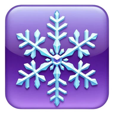 snowflake with violet color  sticker