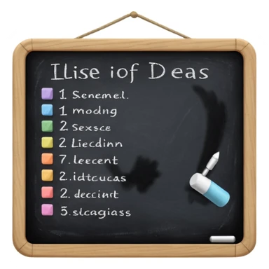 brain dump list in a chalk board sticker