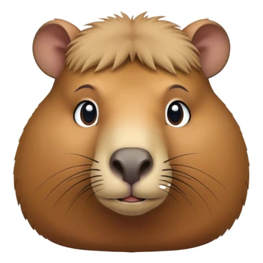 Cinematic Noble Capybara Portrait Emoji, Poised and serene, with a robust, rounded build covered in soft, earthy fur and gentle, wise eyes, Simplified yet sharp and sophisticated features, highly detailed, glowing with a warm, natural glow, high shine, intelligent and calm, stylized with an air of understated authority, focused and attentive, soft glowing outline, capturing the essence of a watchful and confident guardian that feels as though it could step out of the screen with effortless authority! sticker