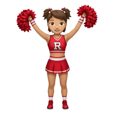 Rutgers full body Cheerleader sticker