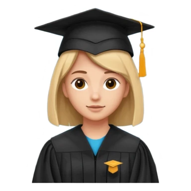 Graduation Cap in Space person sticker