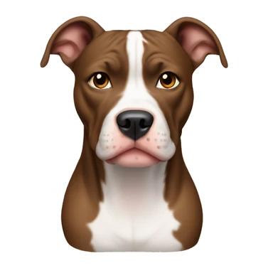 white and brown pitbull sticker