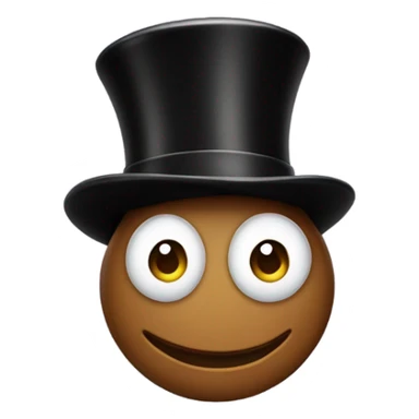 Poop with a top hat  sticker