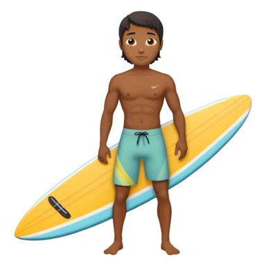 black surfer with surfboard  sticker