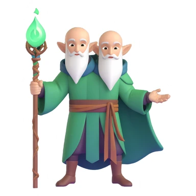 Solas from Dragon Age with mage staff sticker