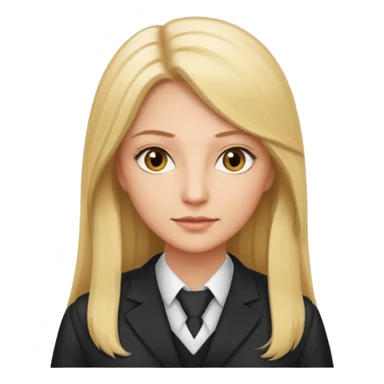 Female lawyer long blonde hair and hazel eyes  sticker