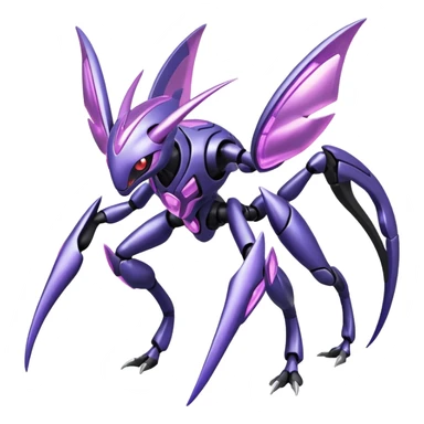 Shiny Futuristic Genesect-Miraidon-Lunala-Fakémon-hybrid-creature (full body)  sticker