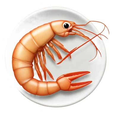shrimp eating seafood sticker