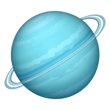 planet uranus emoji which is copayable with rings like saturn but vertical 90 you know right sticker