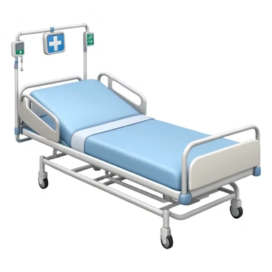 Create a hospital bed taken from a top angle sticker