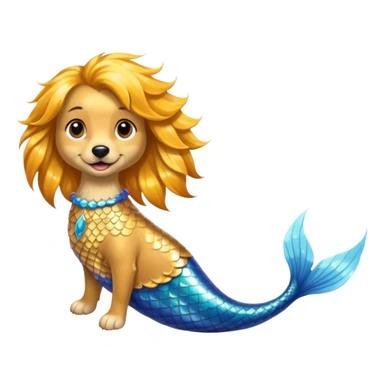 mermaid dog sticker