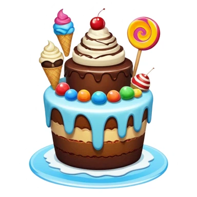 dessert flying island sticker