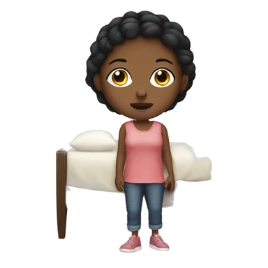 Burnett girl with bed cover sticker