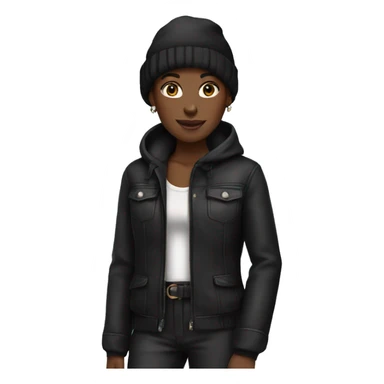 Black fashion outfit sticker