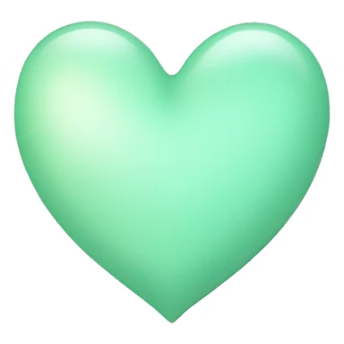little pastel green heart sticker