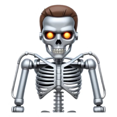Terminator with metal skeleton sticker