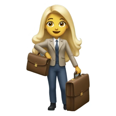 blondie holding out briefcase sticker