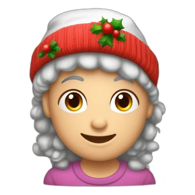 Un diente con la raiz hacia abajo con gorro navideño dinde diga la palabra Dra.Kathleen sticker