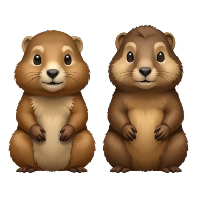 Une marmotte femelle et un marmotte mal qui sont amoureux  sticker