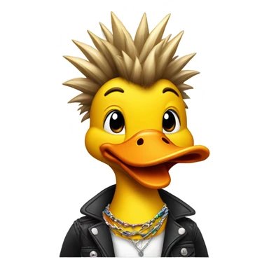 Duck with punk styl  sticker