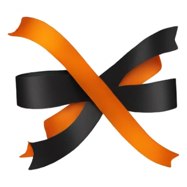 St. George ribbon black and orange sticker