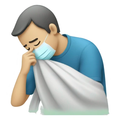 covid being sick sticker