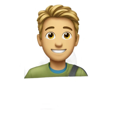 smiling boy in car interior sticker