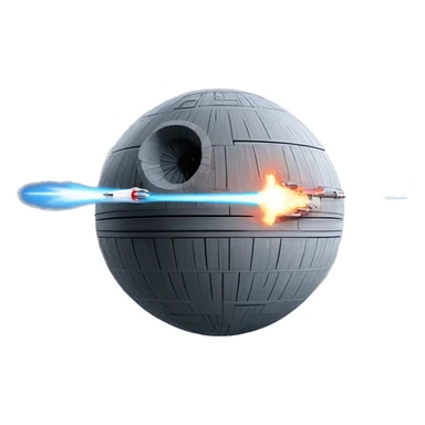 death star firing laser sticker