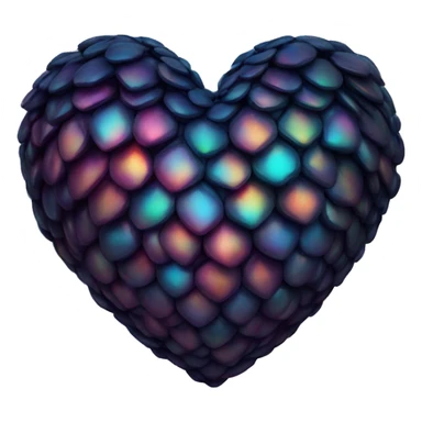 dark warm iridescent SCALE heart sticker