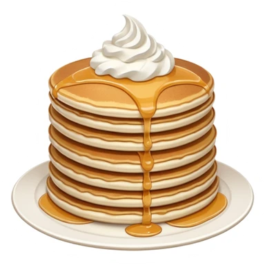 stack of pancakes with whip cream sticker