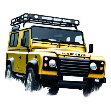 A Land Rover Defender traversing water sticker