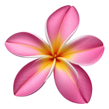 Frangipani Pink flower emoji sticker