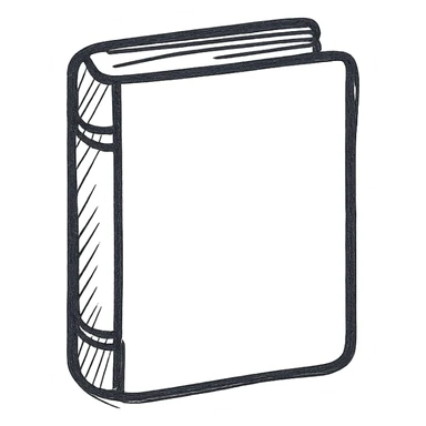 hand drawn outlined icon of a book, no fill sticker