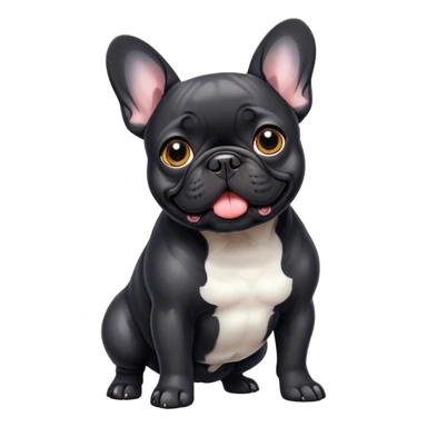 French bulldog black sticker