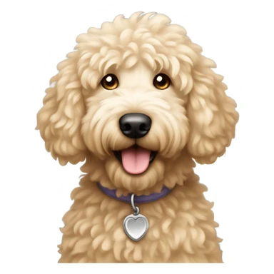 Really cute funny light golden doodle  sticker
