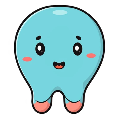 delicious food with drooling face sticker