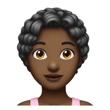 Bunny girl hair black sticker